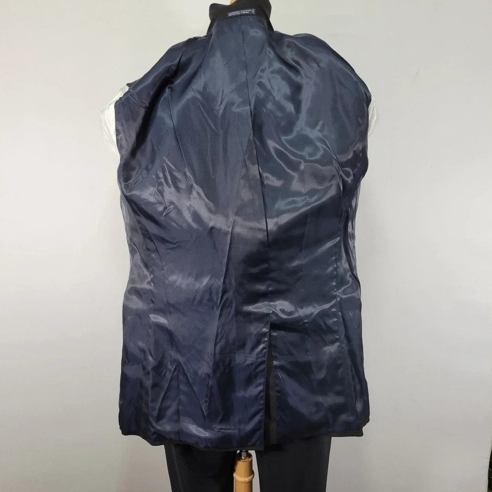 Nautica Men's Sport Coat Blazer Two Button Solid Black‎ Wool Size 40L
